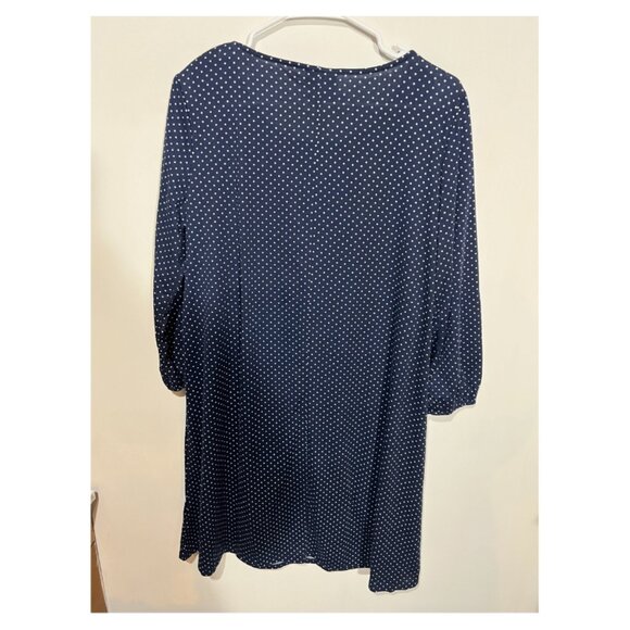 NWT - Milk Nursing Dress - Navy & White Polka Dots - Size Large - Picture 2 of 4